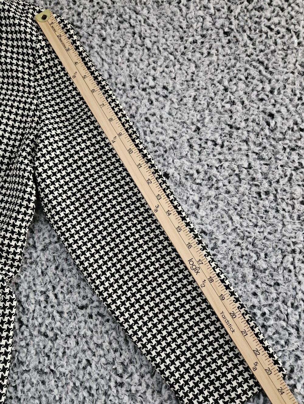 Vintage David Benjamin Houndstooth Blazer 12 L Large Double Breasted Academia - Picture 16 of 16